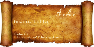 Andris Lilla névjegykártya